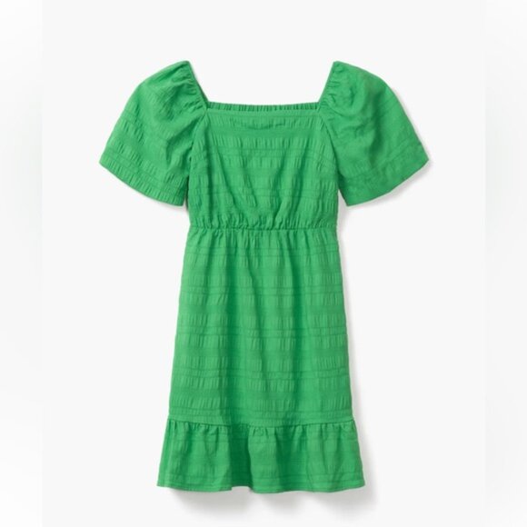 Noize Brea Green Square Neck Puff Sleeve Dress - Picture 3 of 9